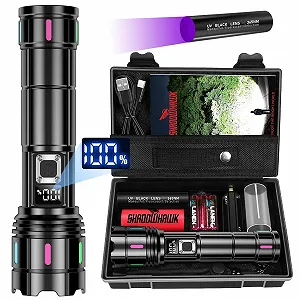 Ліхтар Shadowhawk XHM90.2 LED Акумуляторний 1000000 Люмен 30 Вт LED Надзвичайно Яскравий LCD Дисплей USB C IP67 для Кемпінгу та Активного Відпочинку - Фото 1