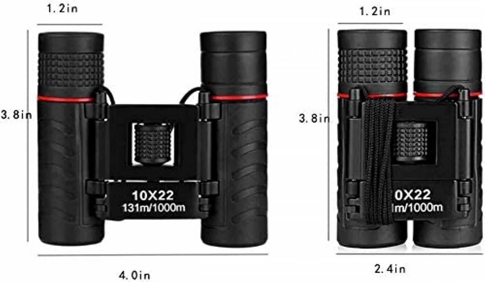 Бінокль Compact для дорослих Потужний Екран BAK4 Призма Лінза Чорний Водонепроникний, фото №6