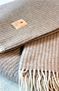 Плед з кашеміру та мериносової вовни 140 x 200 см Mocha Brown synthetic.ua - Фото 1