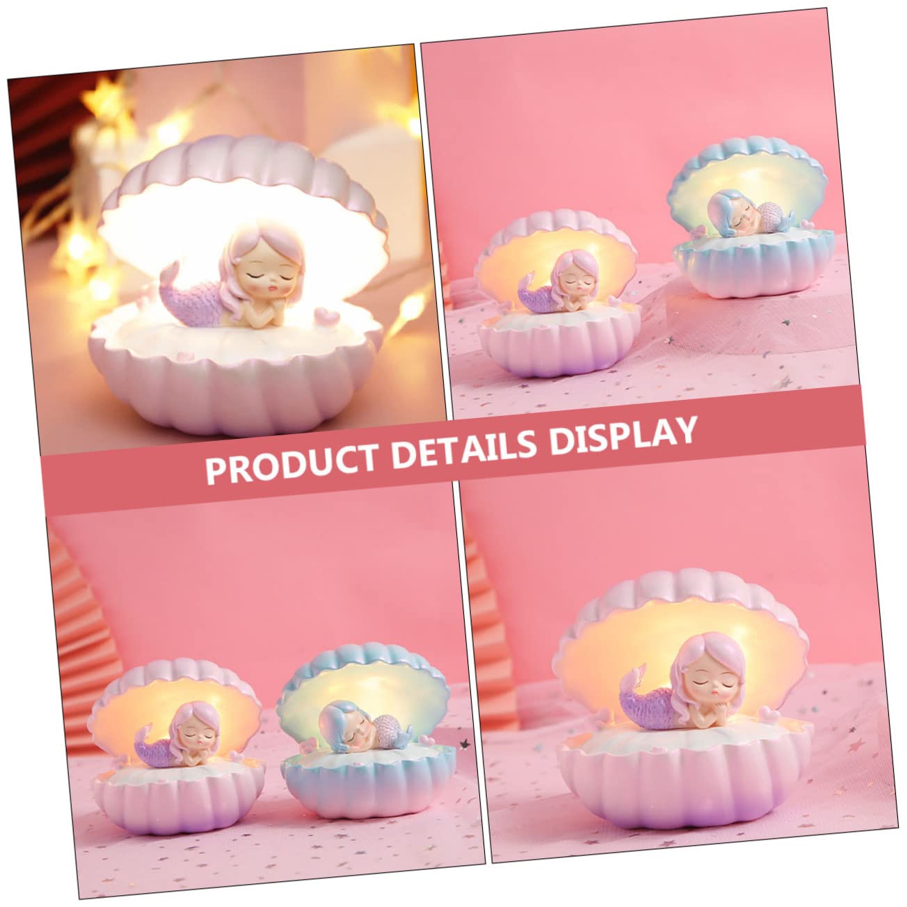 Светильник BUTIFULSIC Pearl Shell Night Light для декора комнаты Розовый, фото №2 Светильник BUTIFULSIC Pearl Shell Night Light для декора комнаты Розовый, фото №2