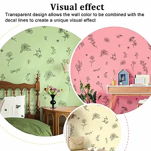 Наклейка на стіну Sketch Wild Flower Garden Flowers DIY 15 листів synthetic.ua - Фото 1