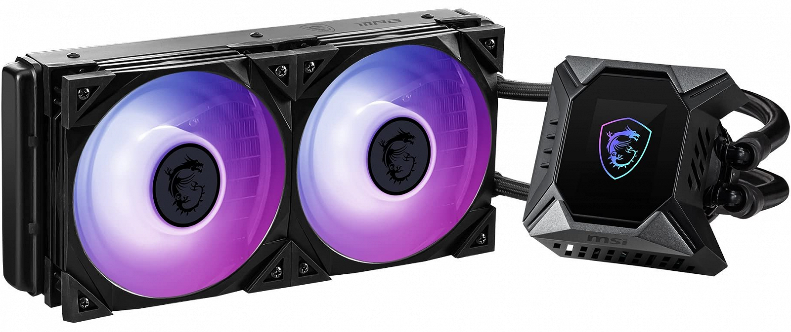 Система рідинного охолодження MSI MPG CORELIQUID K240 / 240mm / 2500 RPM / 2.4" LCD / Intel / AMD / Black, фото №3