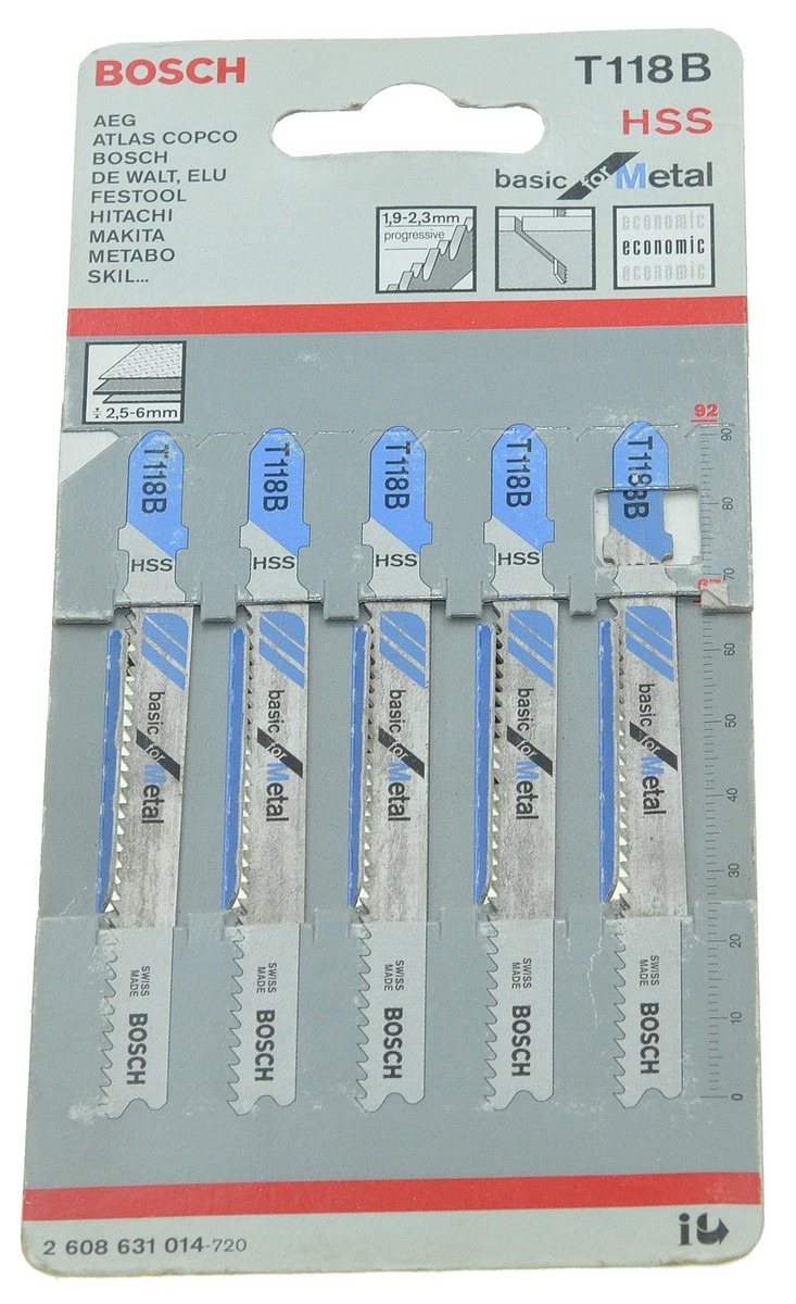 Пілка для Bosch T118B 5шт по металу 2608631014 арт.pilset052, фото №1 Пілка для Bosch T118B 5шт по металу 2608631014 арт.pilset052, фото №1