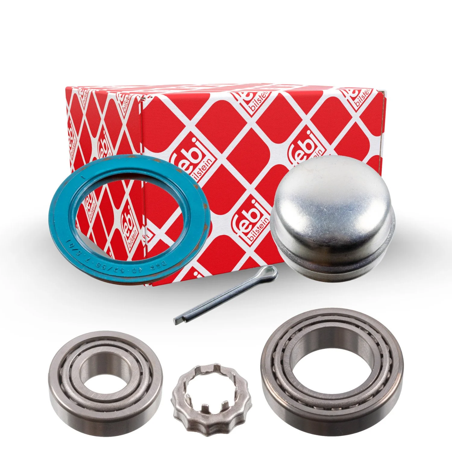 Комплект подшипника ступицы FEBI BILSTEIN 03674 для AUDI SEAT SKODA VW, задний мост слева, фото №1