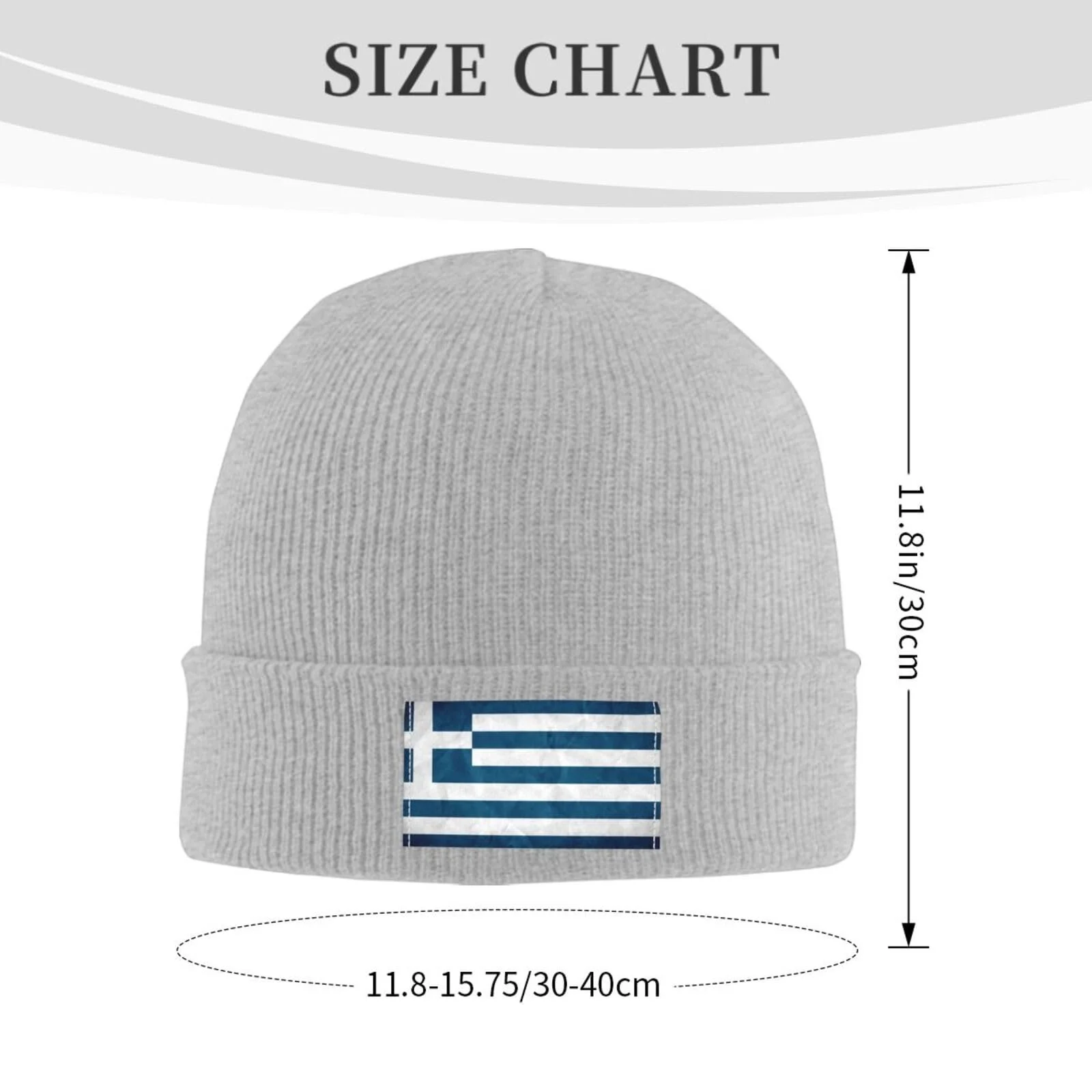 Вязаная шапка JBYJBX с греческим флагом, осенняя, зимняя, повседневная, лыжная, фото №3