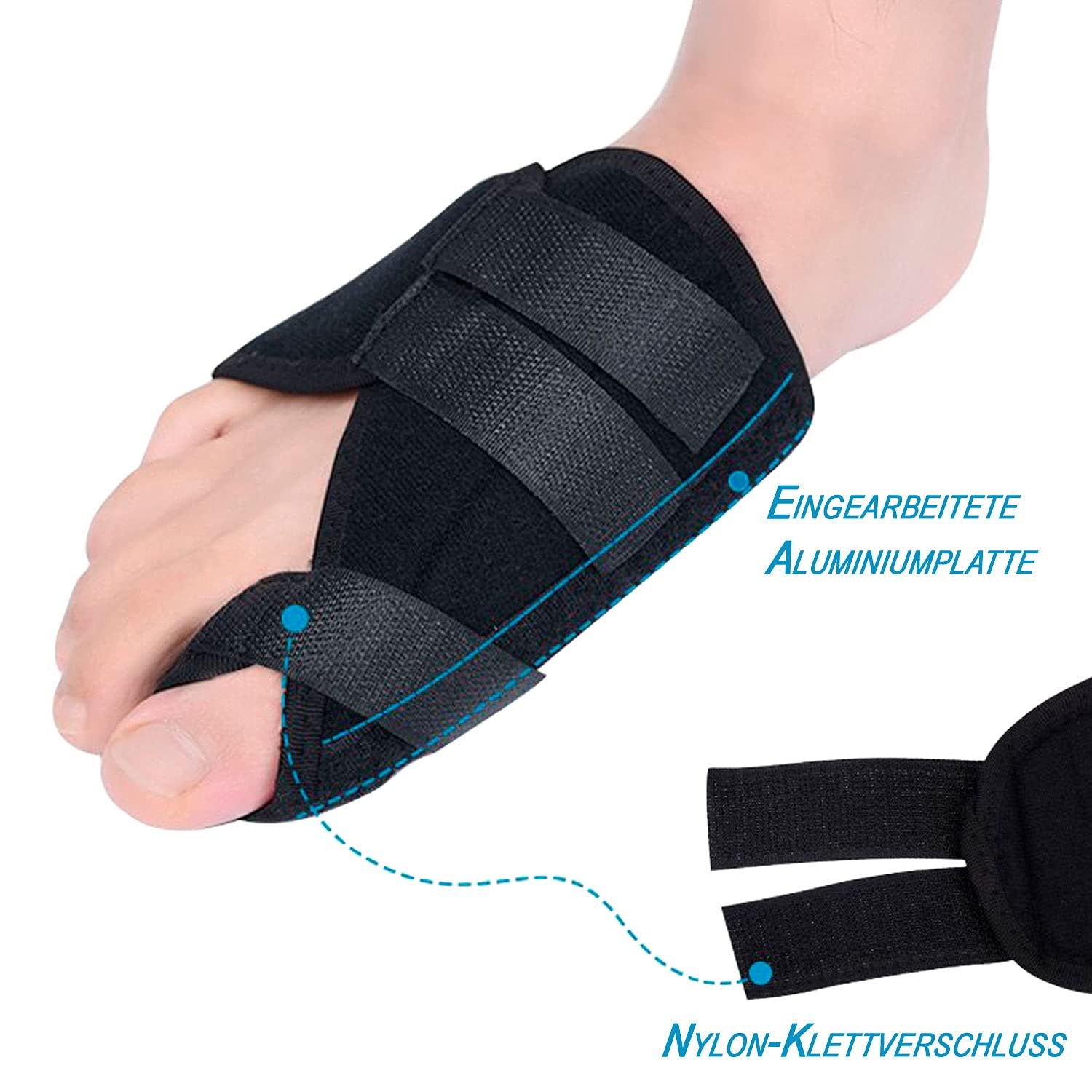 Пов'язка для корекції пальців стопи Чорний "S", фото №4