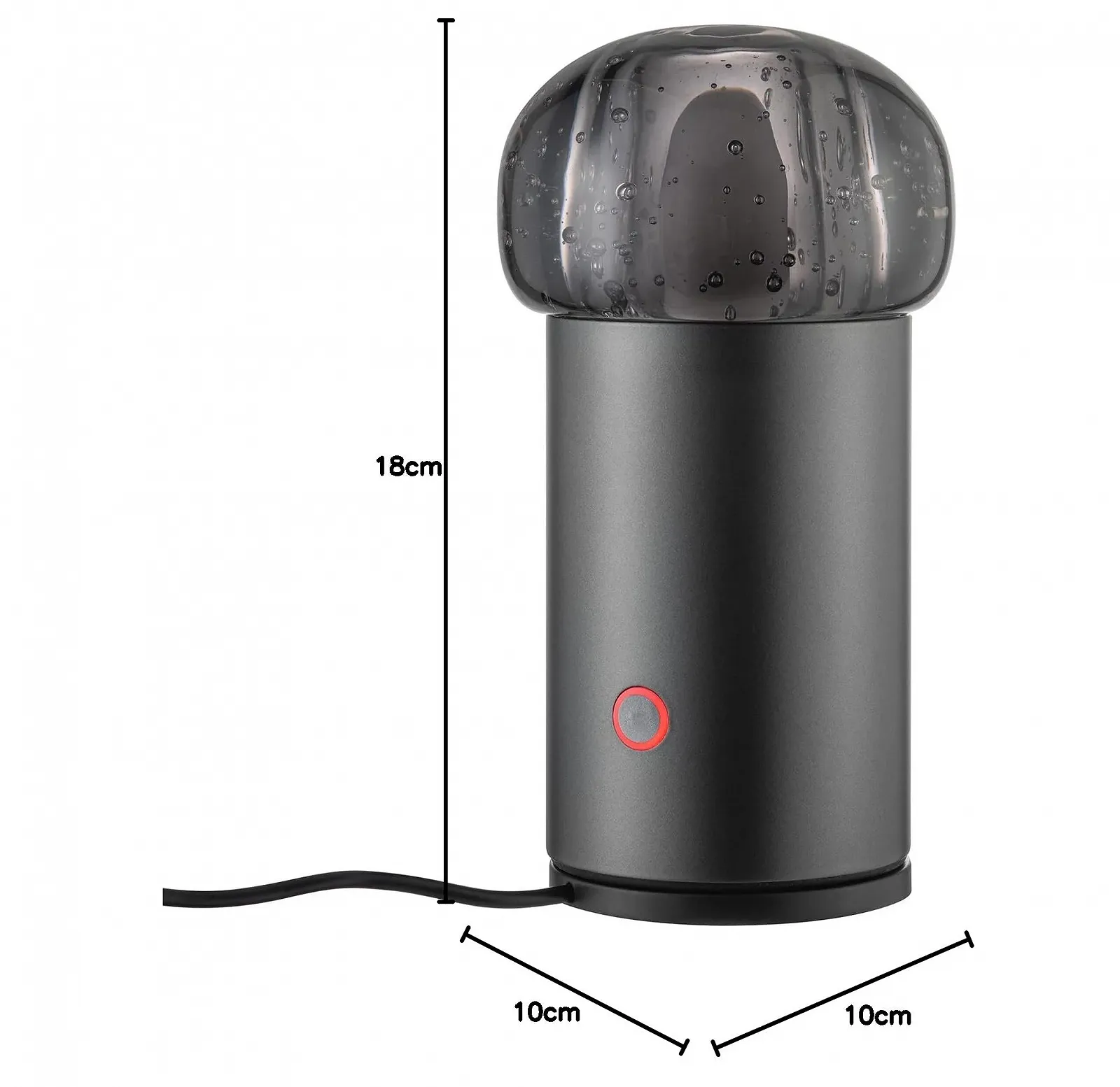 Настільна лампа Blomus Mobile Table Lamp IRIS алюмінієва основа акумуляторна сенсорна 3 кольори захист від бризок 10 x 18 см Gun Metal, фото №10