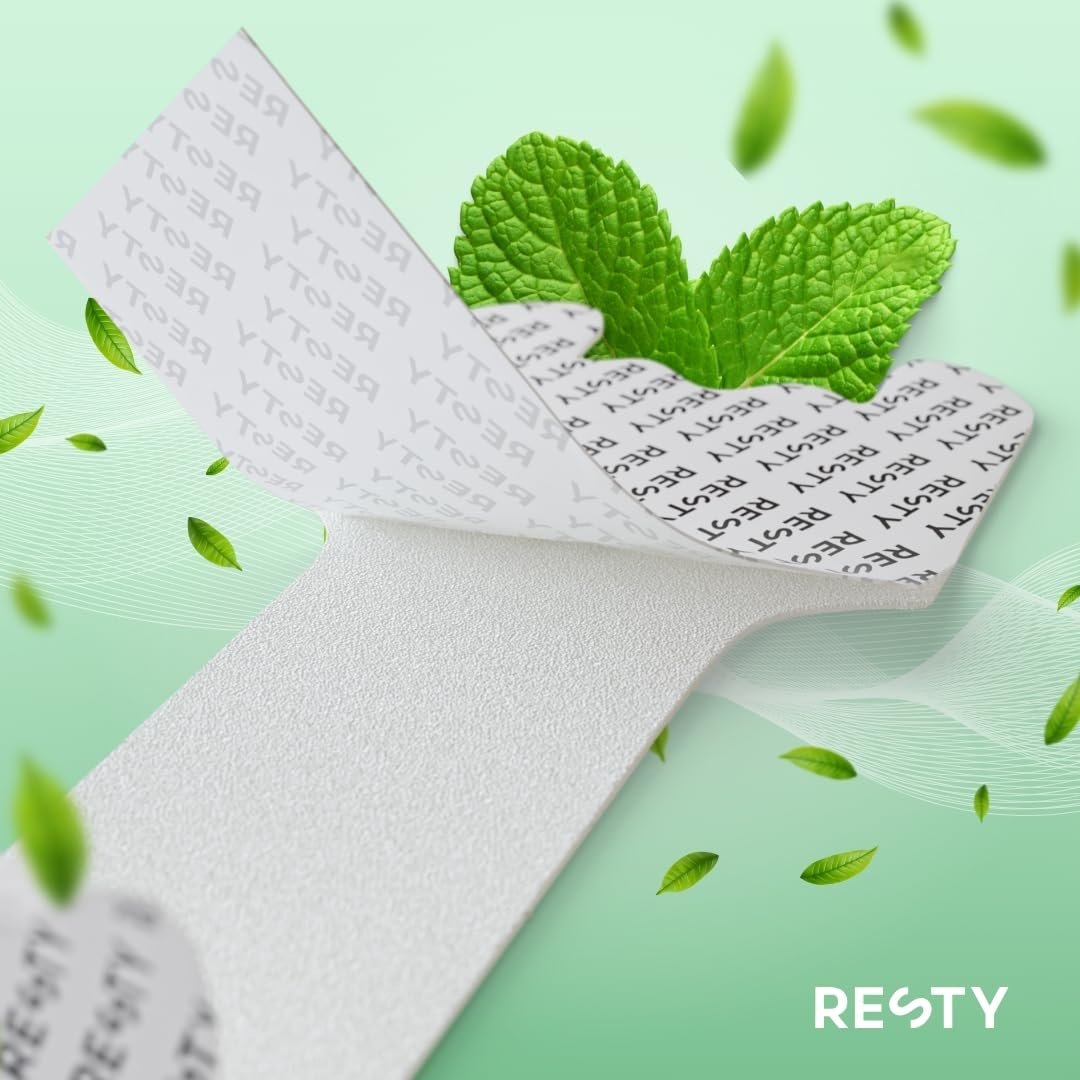 Смужки для носа Resty з ароматом м'яти 48 штук від хропіння та роздільники для носа, фото №3 Смужки для носа Resty з ароматом м'яти 48 штук від хропіння та роздільники для носа, фото №3