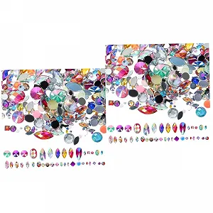 Стразы для ногтей Healvian 600 шт., стразы для рукоделия, аксессуары для мобильных телефонов, украшения для ногтей, украшения со стразами, DIY маникюр, патчи для глаз, заколки для волос - Фото 1