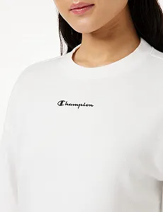 Женская толстовка Champion Legacy American Classics Powerblend Terry Small Logo Crop Boxy с круглым вырезом synthetic.ua - Фото 1