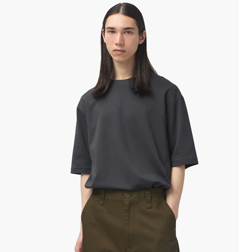 Футболка Uniqlo Airism Cotton Oversized Crew Neck Half-Sleeve 465185-07 L, фото №1