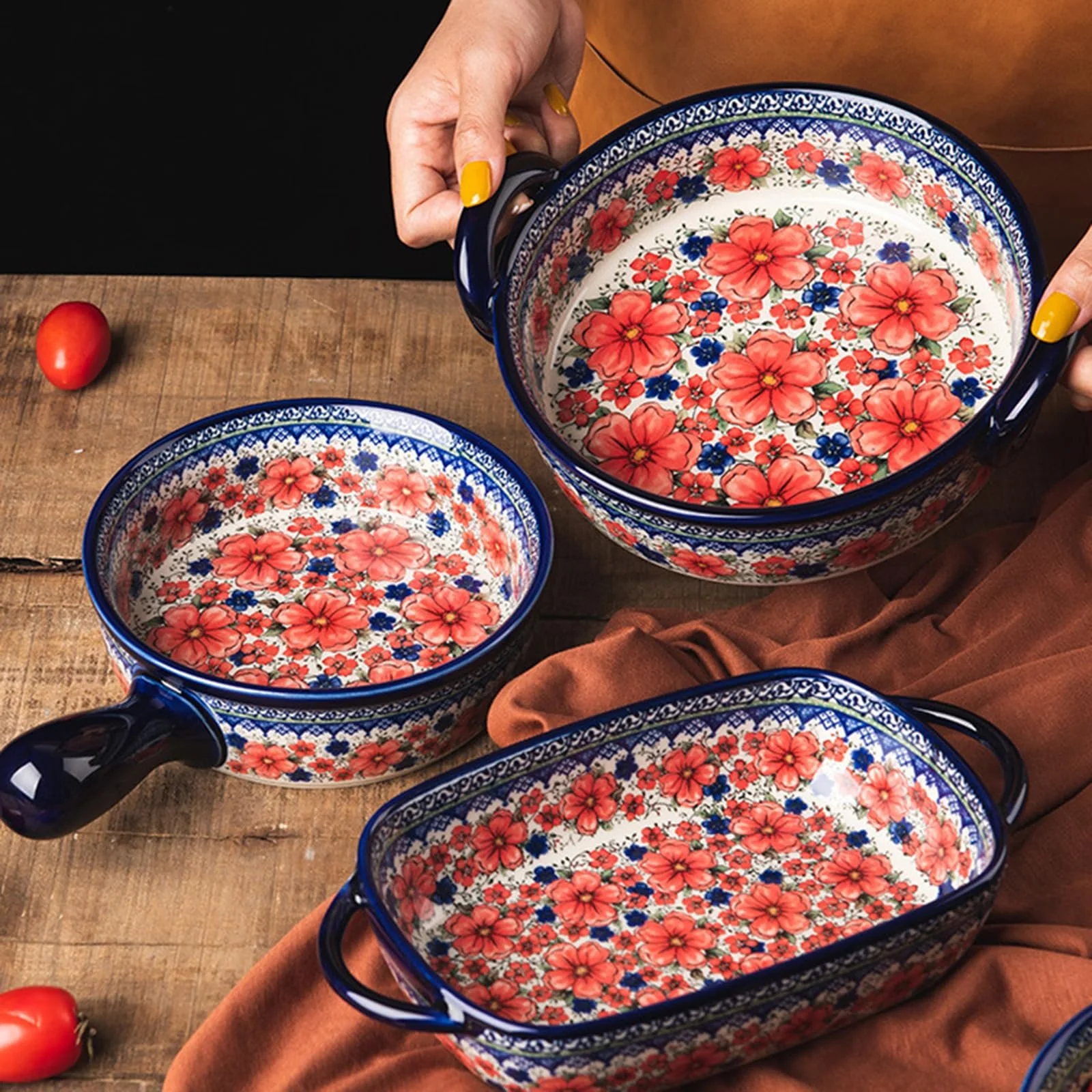 Форма для запекания ASIAD прямоугольная малая керамическая винтажная, фото №3