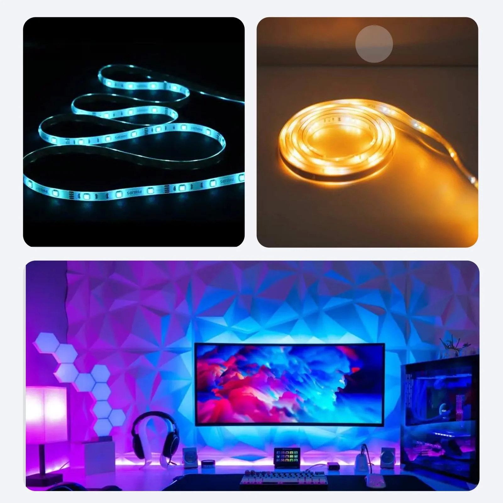 DC-подовжувач 6 м Сумісний з Philips HUE Lightstrip Plus V3 / V4 Білий, фото №5