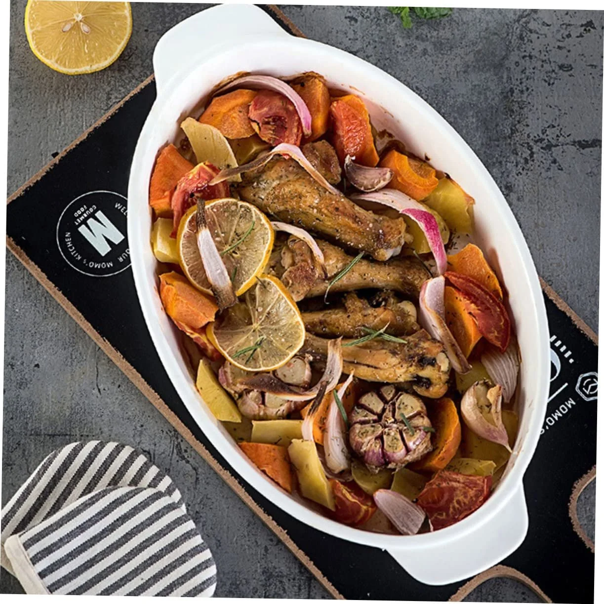 Форма для запекания Luxshiny керамическая овальная с двумя ручками термостойкая, фото №7 Форма для запекания Luxshiny керамическая овальная с двумя ручками термостойкая, фото №7