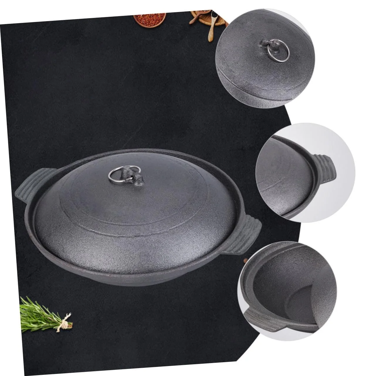 Кастрюля VALICLUD керамическая для риса желтая термостойкая глиняная, фото №7