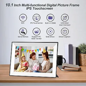 Цифровая фоторамка 10.1" WiFi 32 ГБ 1280 x 800 HD IPS Touch Screen Auto Rotate synthetic.ua - Фото 1