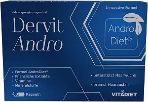 Капсули Dervit Блокатор DHT при андрогенній втраті волосся для жінок та чоловіків 60 шт. synthetic.ua - Фото 1