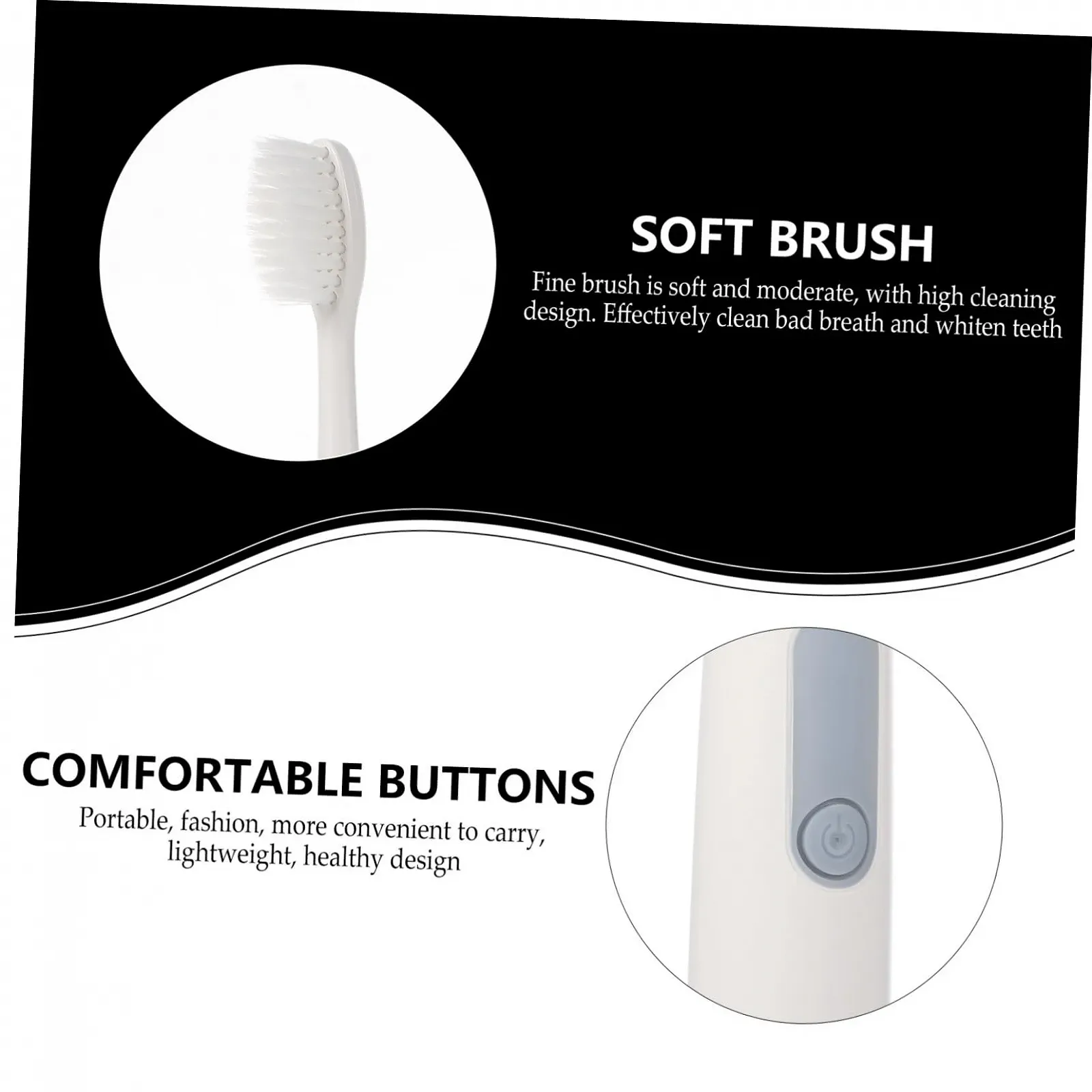 Электрическая зубная щетка Gatuida 2 набора для детей портативная PP, фото №2