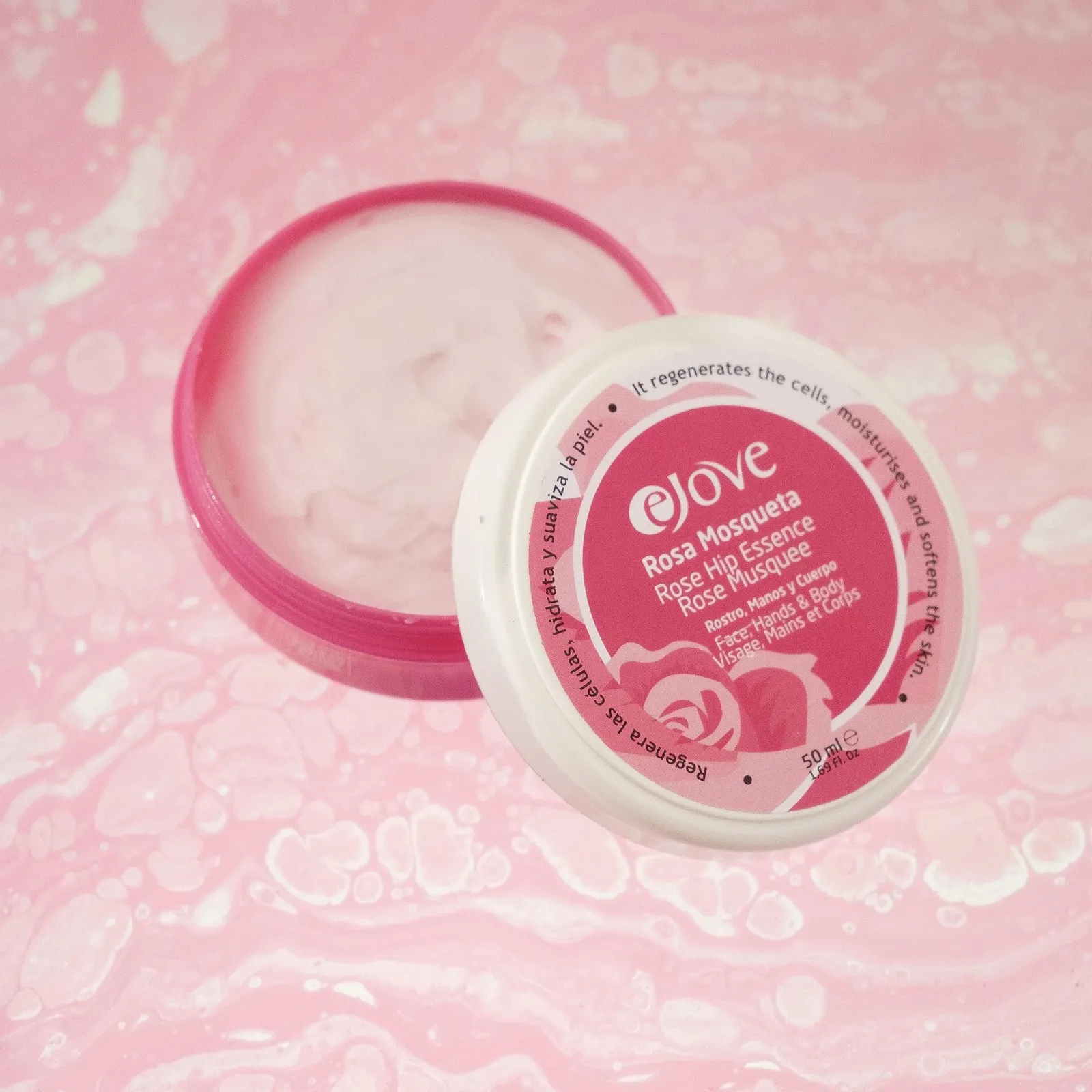 Крем для рук Ejove Rose Карабин 50 мл Увлажняющий уход для рук с ароматом розы, регенерирующий крем для чувствительной и сухой кожи, успокаивающий уход с экстрактом розы, фото №6