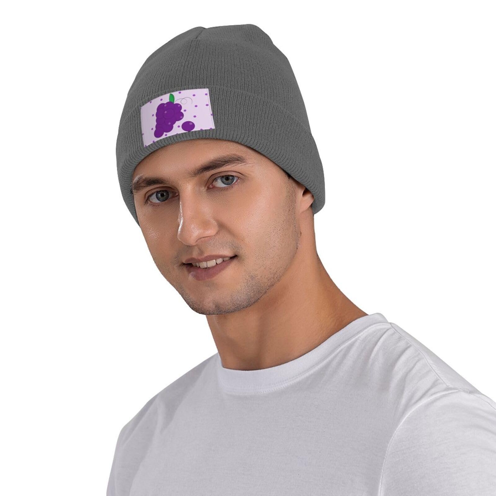 В'язана Шапка YYHHAOFA Мультяшний Візерунок Виноград Чорний, фото №4 В'язана Шапка YYHHAOFA Мультяшний Візерунок Виноград Чорний, фото №4