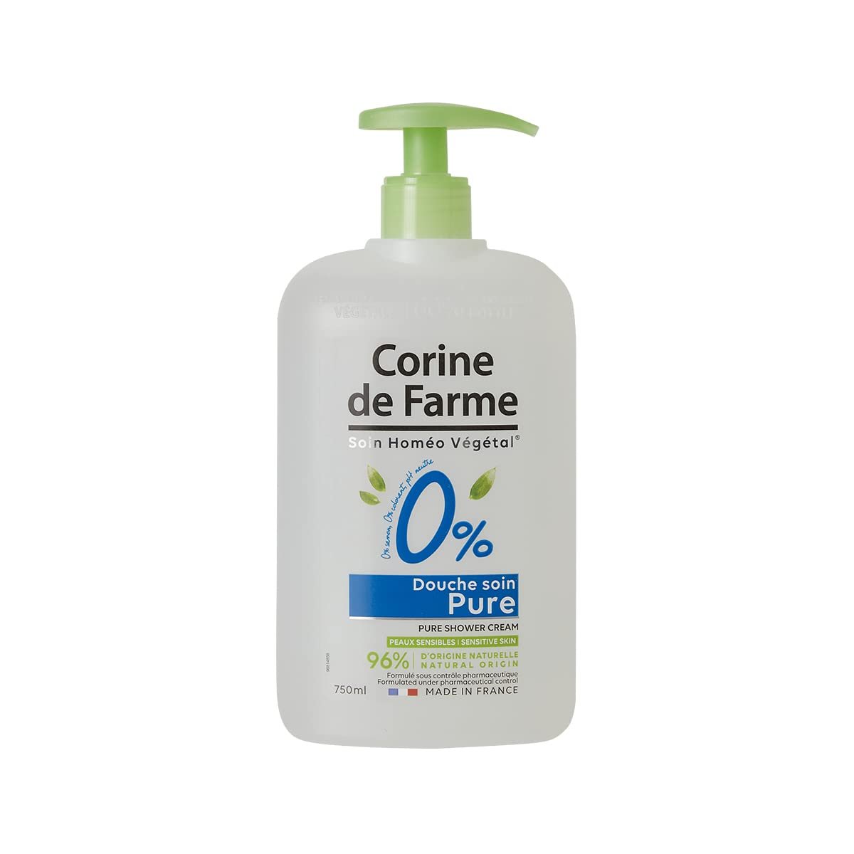 Гель для душу Corine de Farme Nourishing Shower 0% для чутливої шкіри, без мила та барвників, фото №1