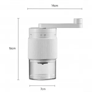 Ручная кофемолка Эргономичная 35 регулируемых уровней помола Белый synthetic.ua - Фото 1