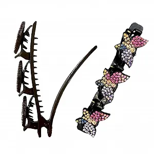 Купить Заколки для волос в виде бабочек для девочек и женщин, заколка для волос в стиле плетения, украшение для плетения волос | Симпатичная форма утиного клюва, блестящая заколка для волос - Фото 1 Заколки для волос в виде бабочек для девочек и женщин, заколка для волос в стиле плетения, украшение для плетения волос | Симпатичная форма утиного клюва, блестящая заколка для волос - Фото 1