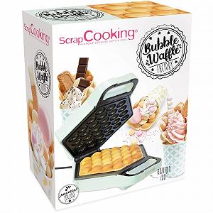 Вафельница Scrap Cooking Bubble Factory - электрическая для гонконгских вафель, 180° вращение, антипригарное покрытие, диаметр 20 см, водяной зеленый - Фото 1