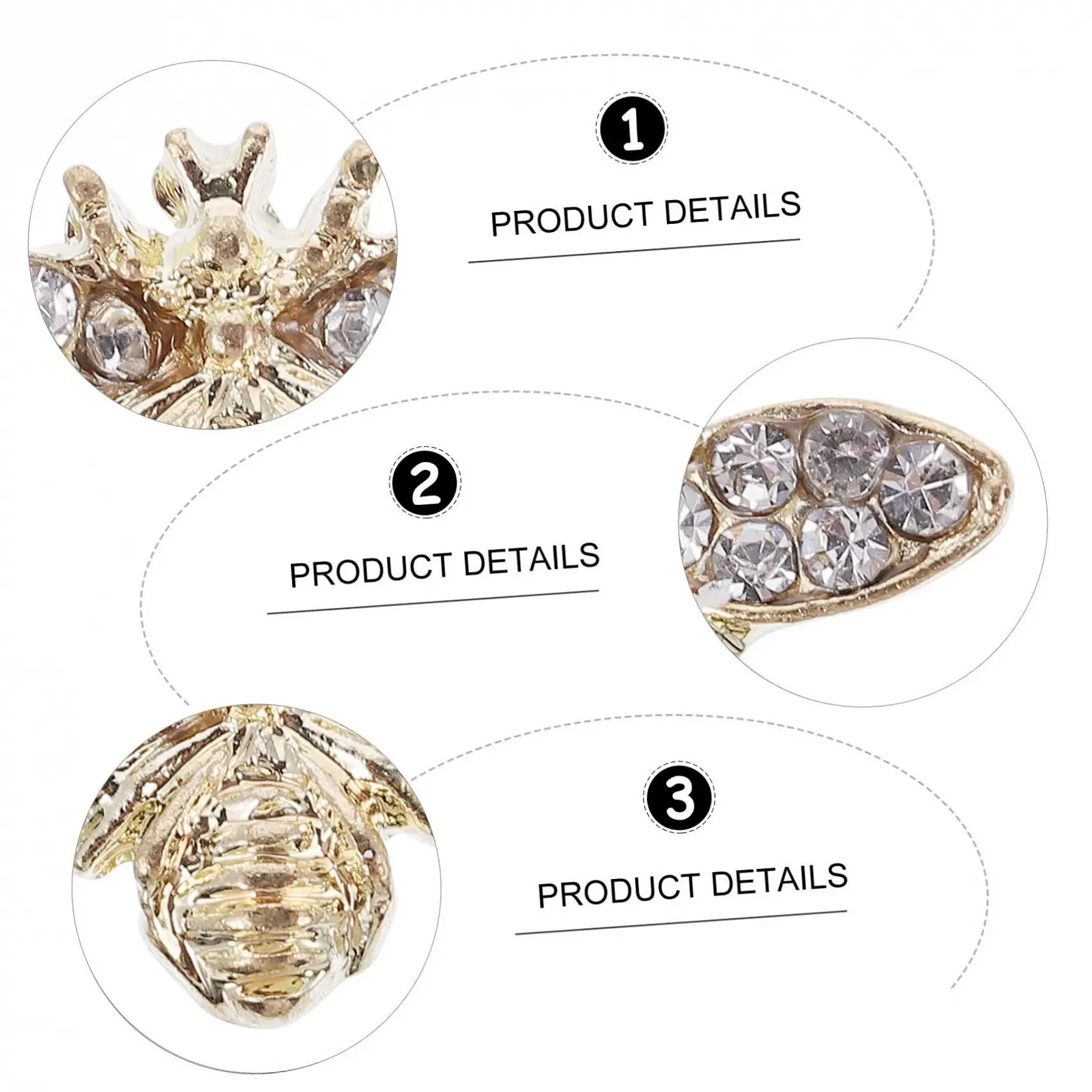 Прикраса для нігтів Бджола PLAFOPE, фото №7