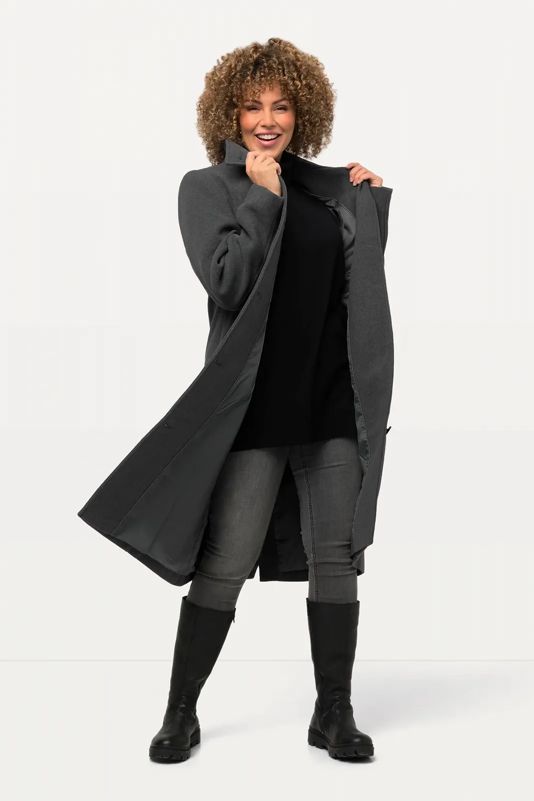 Пальто Ulla Popken Жіноче Вовняне З Повною Підкладкою, фото №6