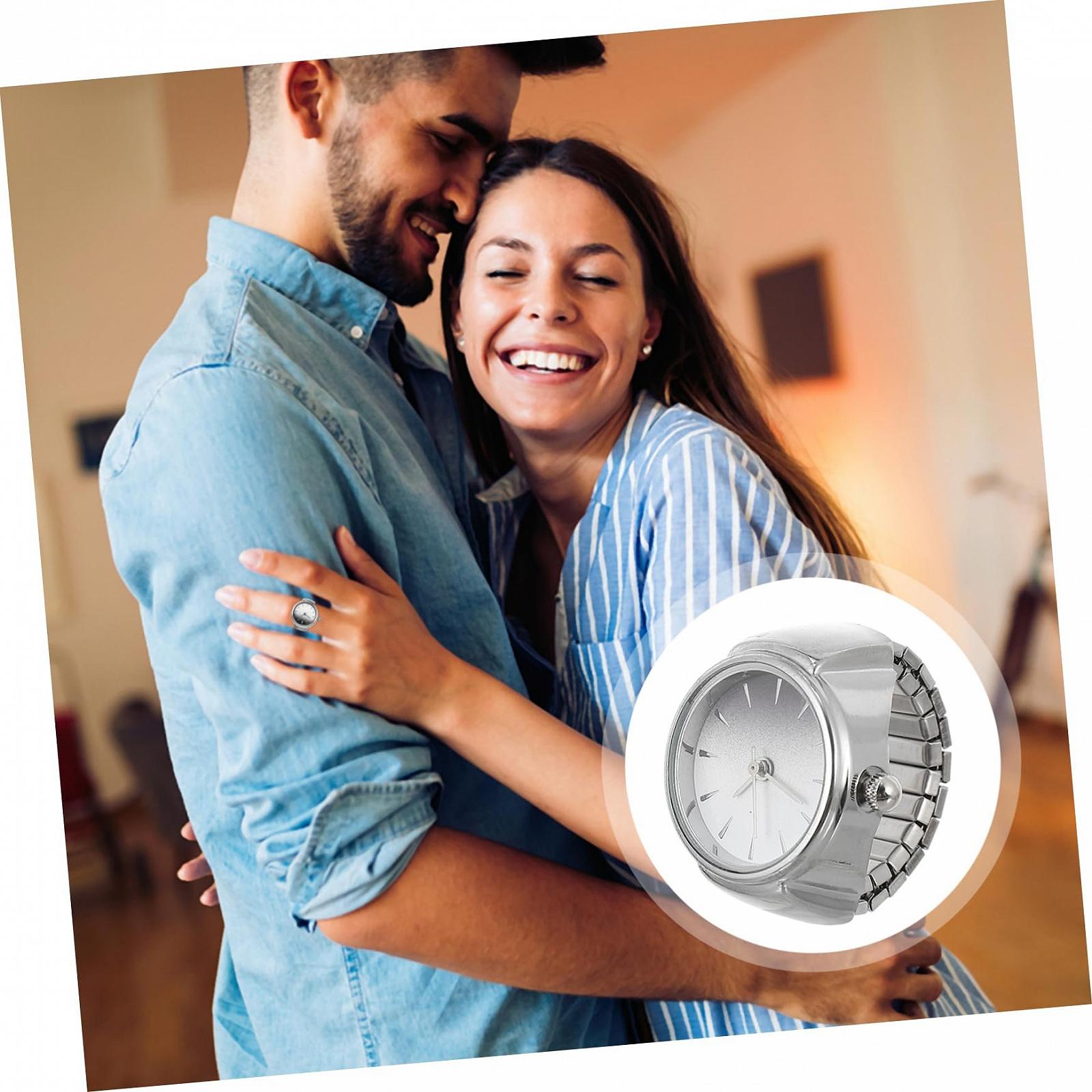 Кольцо-часы Кварцевые часы для женщин и мужчин Эластичный дизайн Стильные часы для пальца для разных случаев, фото №3 Кольцо-часы Кварцевые часы для женщин и мужчин Эластичный дизайн Стильные часы для пальца для разных случаев, фото №3