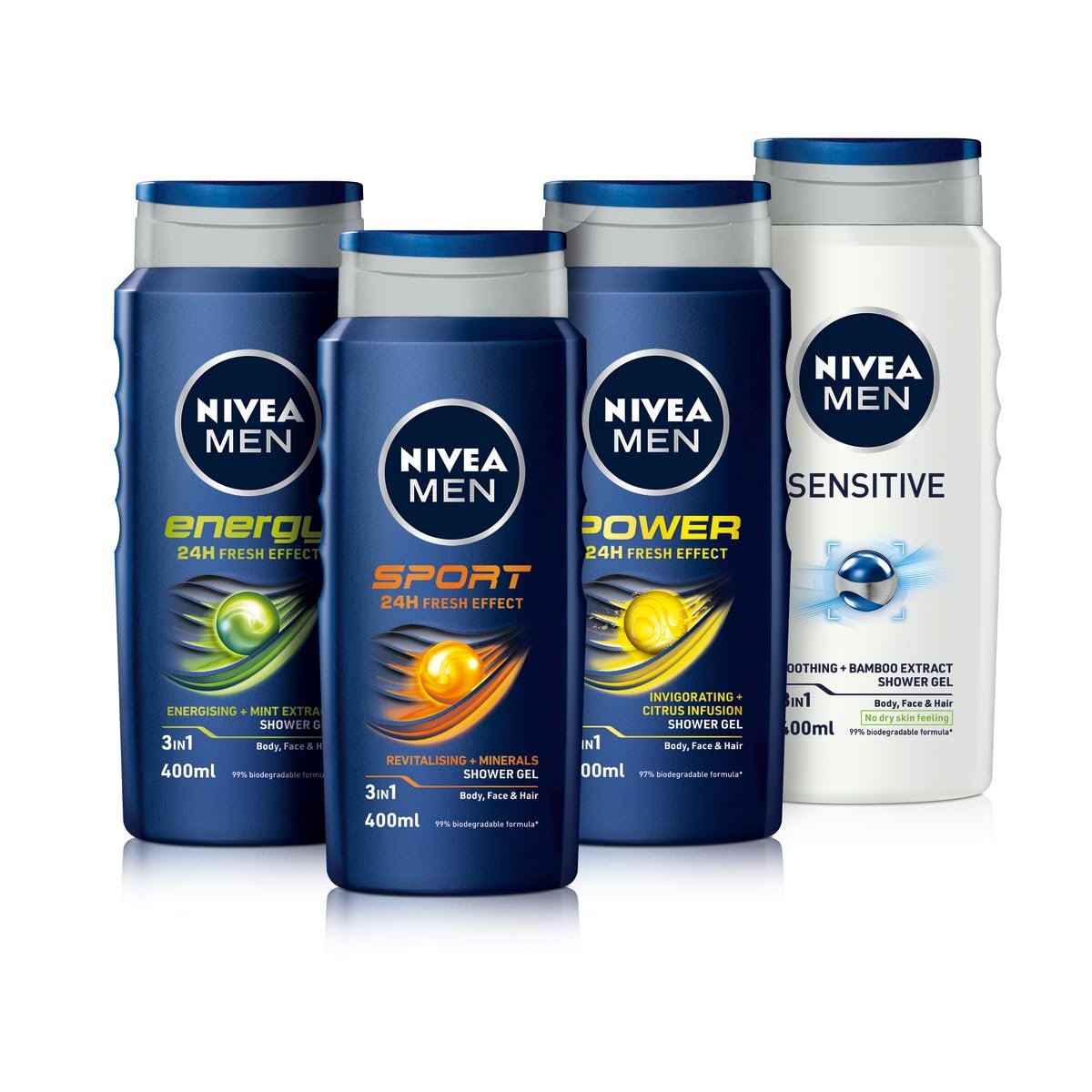 Гель для душу NIVEA MEN Power Fresh зволожуючий з алое вера 6 x 400 мл, фото №4