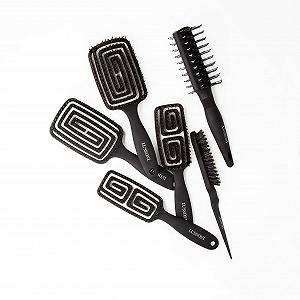 Щітка для волосся TB TOOLS FOR BEAUTY LUSSONI DuoVent Professional Двостороння для укладання дуже короткого волосся антистатична чорна 1 шт synthetic.ua - Фото 1