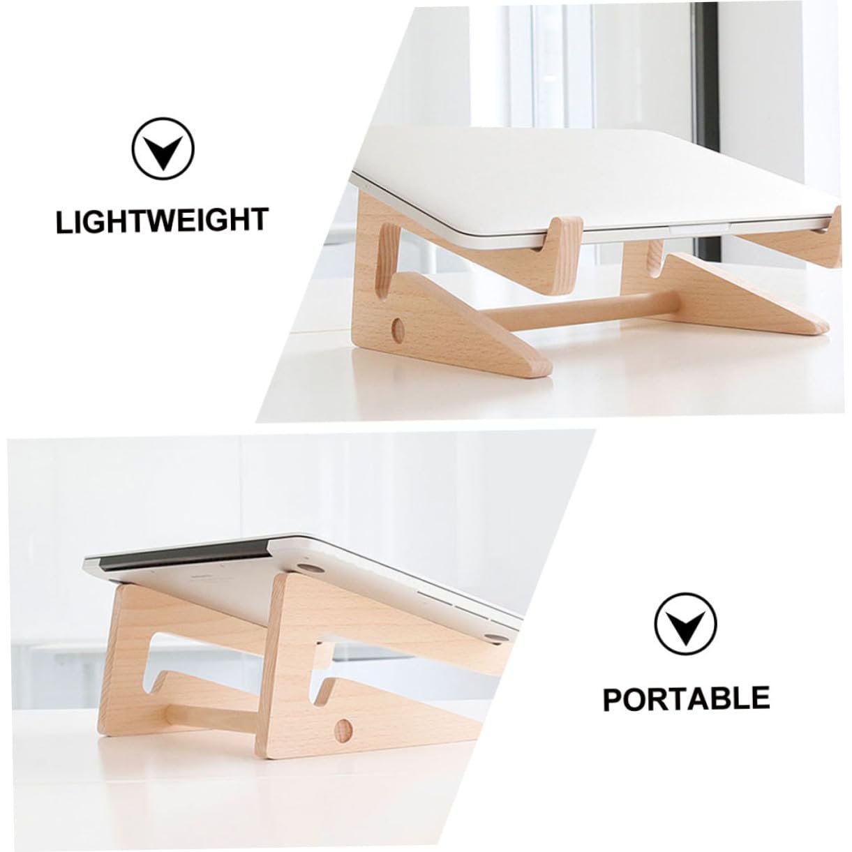 Деревянная Подставка для Ноутбука Эргономичная Стабильная Нескользящая для Стола и Домашнего Хозяйства Компактный Настольный Держатель для Ноутбуков Планшетов и Журналов Легкая Портативная Подставка для Ноутбука, фото №5 Деревянная Подставка для Ноутбука Эргономичная Стабильная Нескользящая для Стола и Домашнего Хозяйства Компактный Настольный Держатель для Ноутбуков Планшетов и Журналов Легкая Портативная Подставка для Ноутбука, фото №5