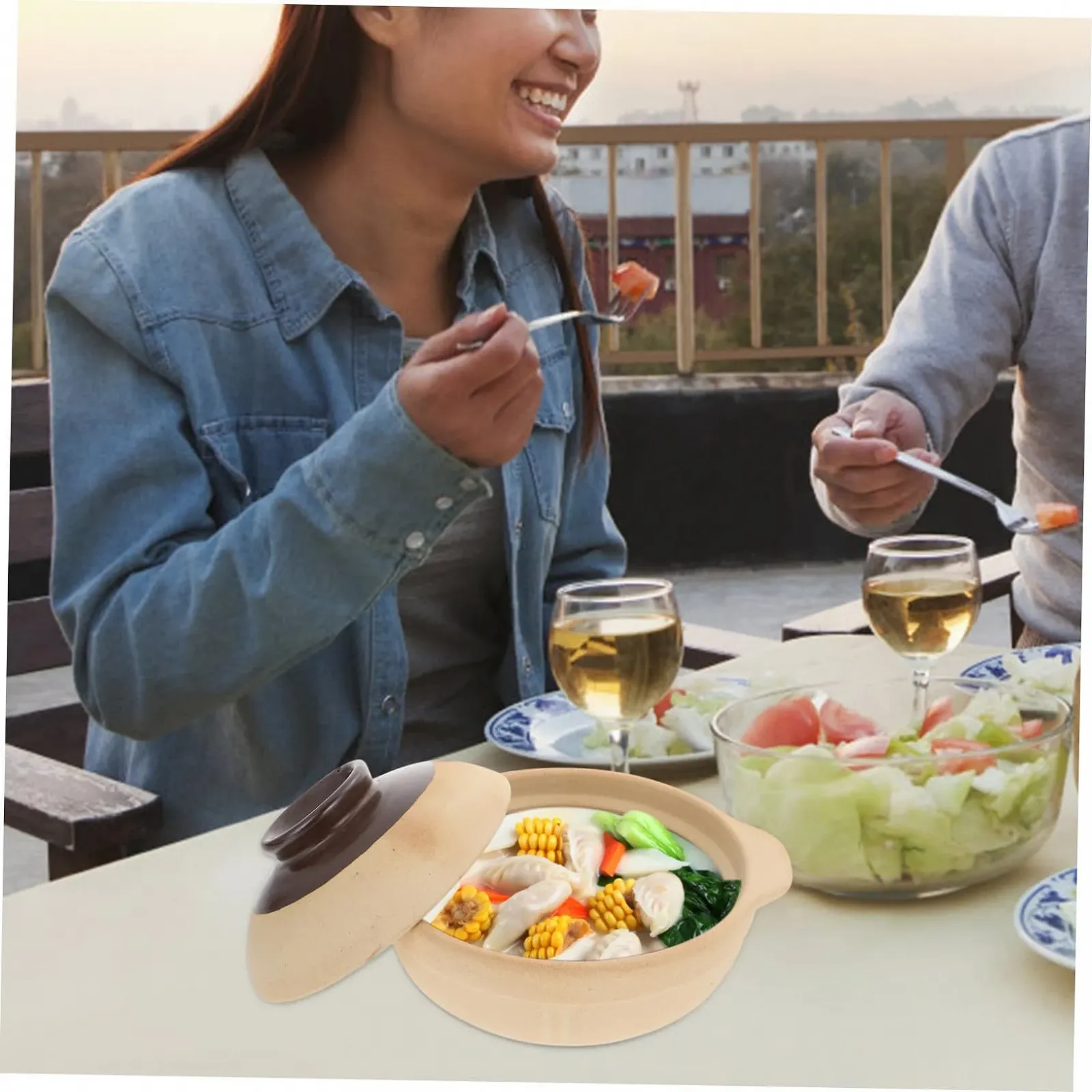 Кастрюля VALICLUD керамическая жаропрочная и кислотостойкая цвет в ассортименте, фото №5 Кастрюля VALICLUD керамическая жаропрочная и кислотостойкая цвет в ассортименте, фото №5