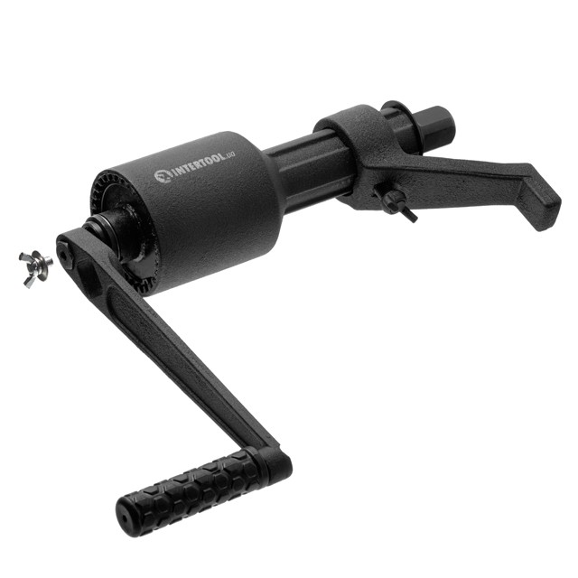 Ключ балонний роторний для вантаж авто 380 мм двошвидкісний макc 3800 Нм головки 32 33 пласт кейс INTERTOOL XT-0006, фото №7