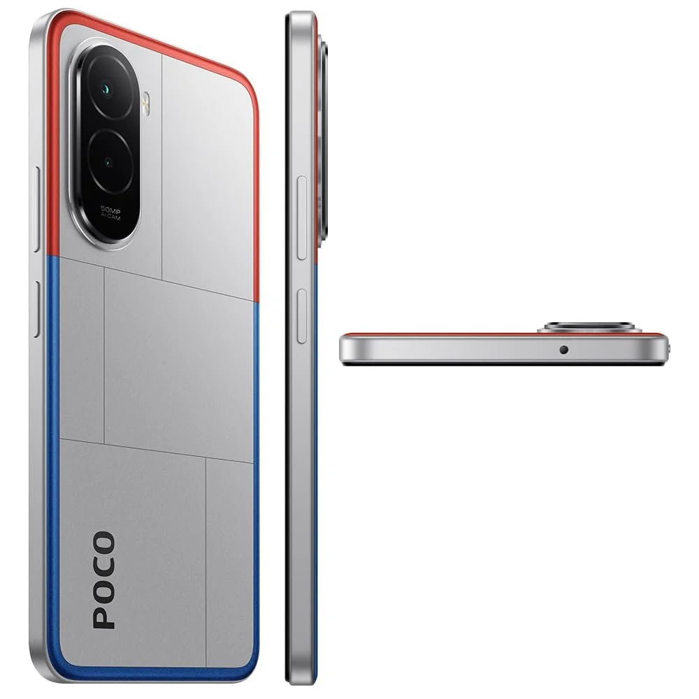 Смартфон XIAOMI Poco M7 4G 8/256GB 7000 мАч Android 15 HyperOS 2 50MP 33 Вт с зарядным устройством без NFC Silver, фото №3