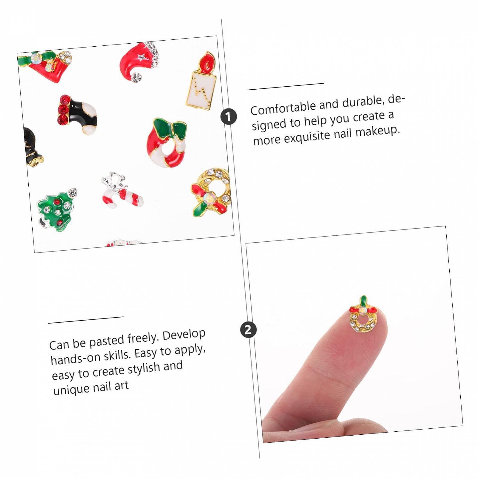 Шармы для ногтей FRCOLOR Рождественские из высококачественного сплава для креативного дизайна ногтей, фото №9