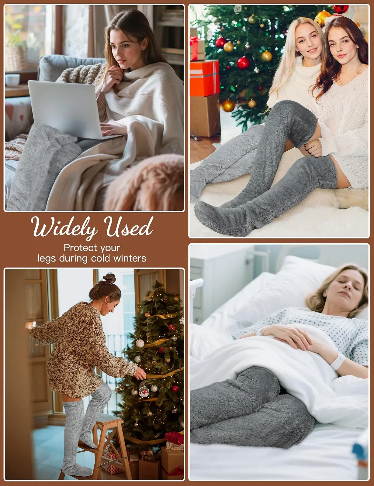 Теплі панчохи вище колін Becellen, Плюшеві, фото №6