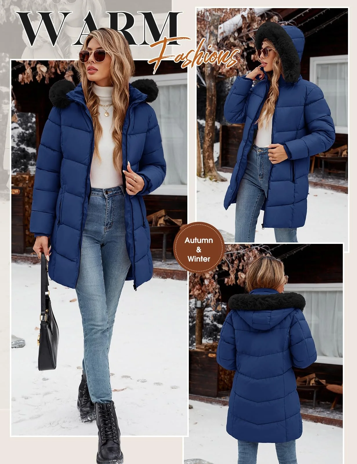 Зимова куртка Tuopuda Жіноча Довга Зимова Тепла, фото №2