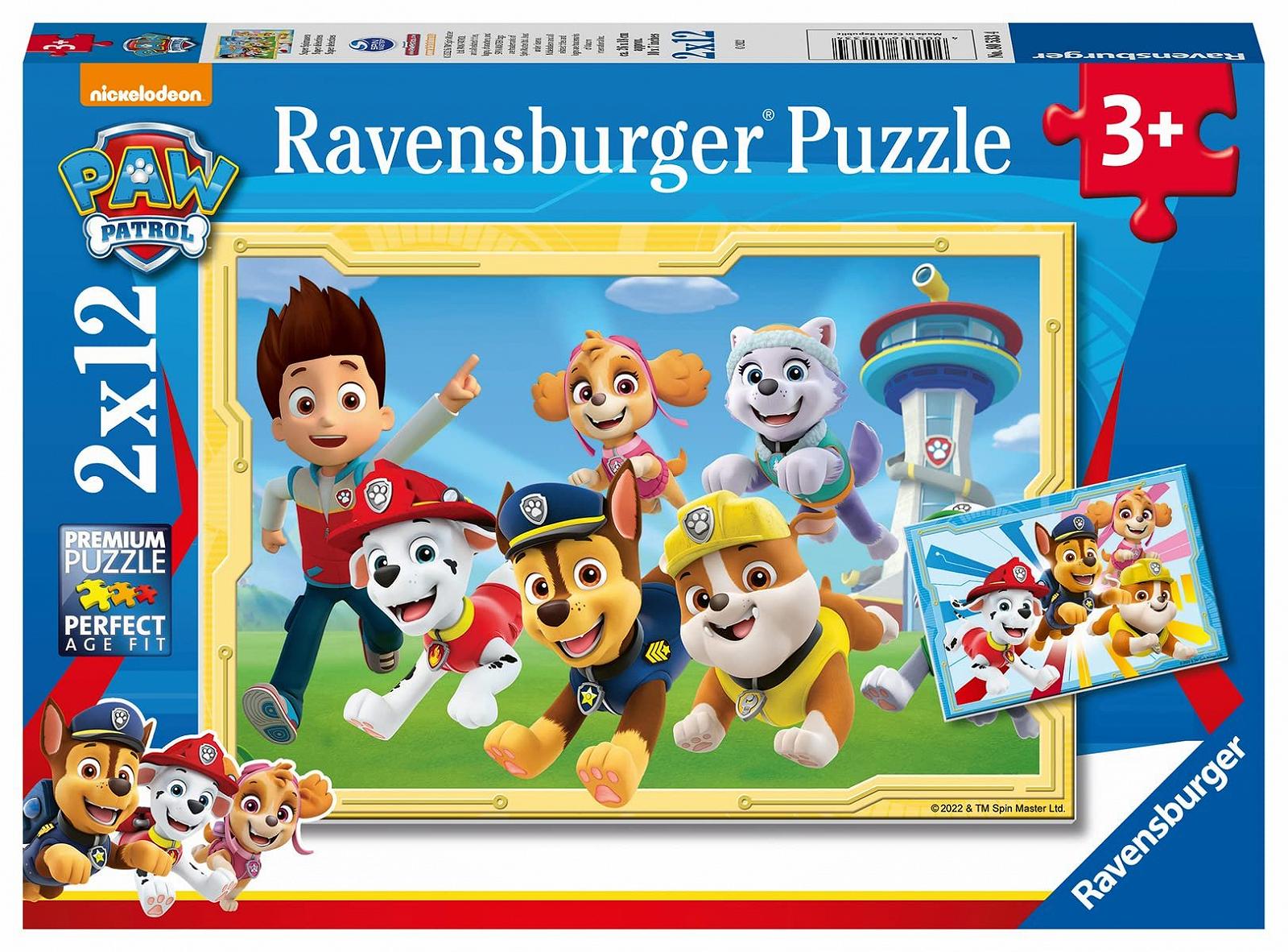Пазл Ravensburger Paw Patrol 80533 Чутливі носики 2 x 12 елементів, фото №1