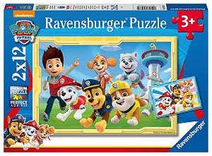 Пазл Ravensburger Paw Patrol 80533 Чувствительные носики 2 x 12 элементов - Фото 1