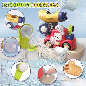 Набор игрушек для ванны Детский душ и пеногенератор Игрушка для ванны для малышей с прочными присосками Подарок для мальчиков и девочек на день рождения synthetic.ua - Фото 1