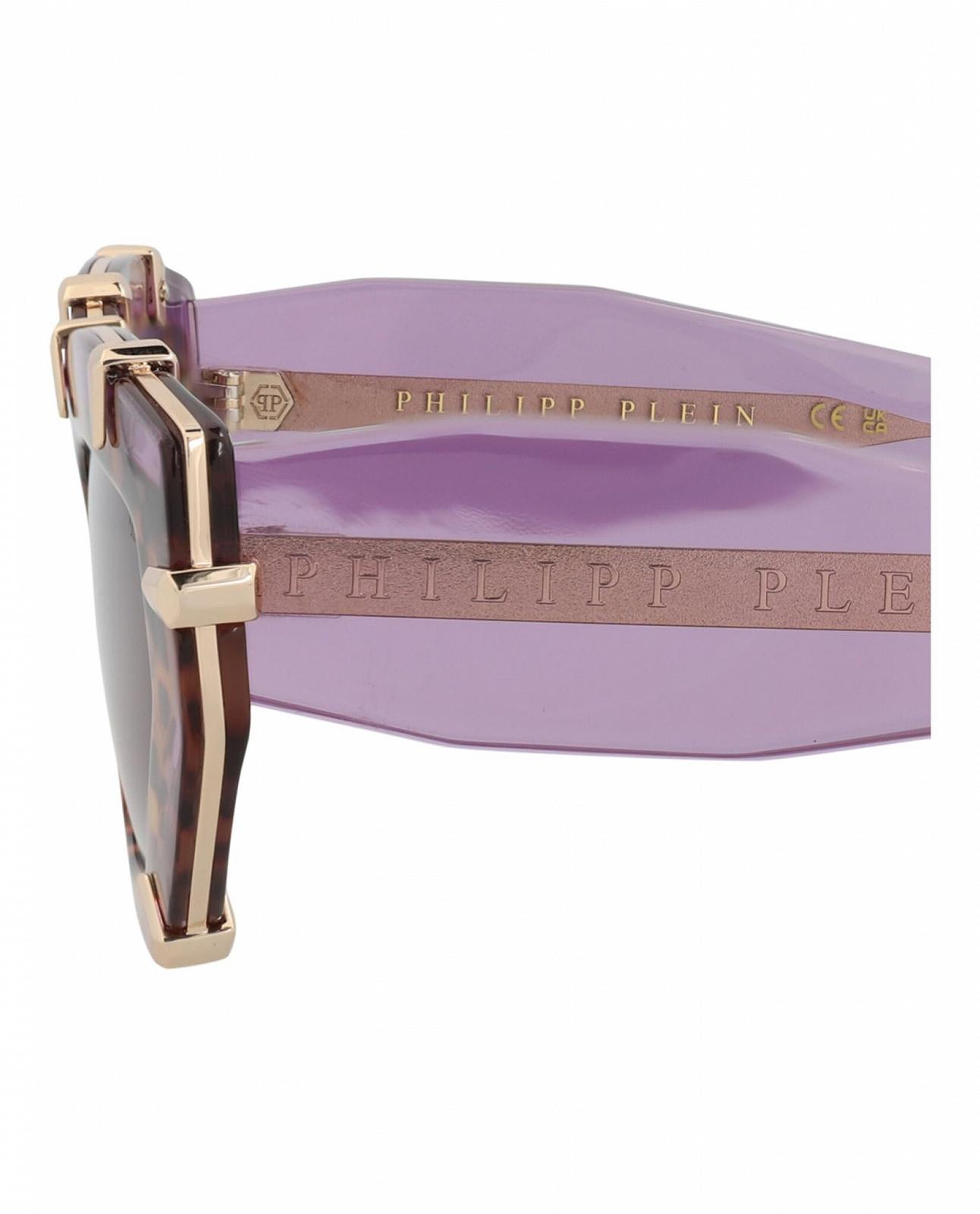 Унисекс Солнцезащитные очки Philipp Plein SPP099V, Блестящий TRANSP.Liliac, 55, фото №4