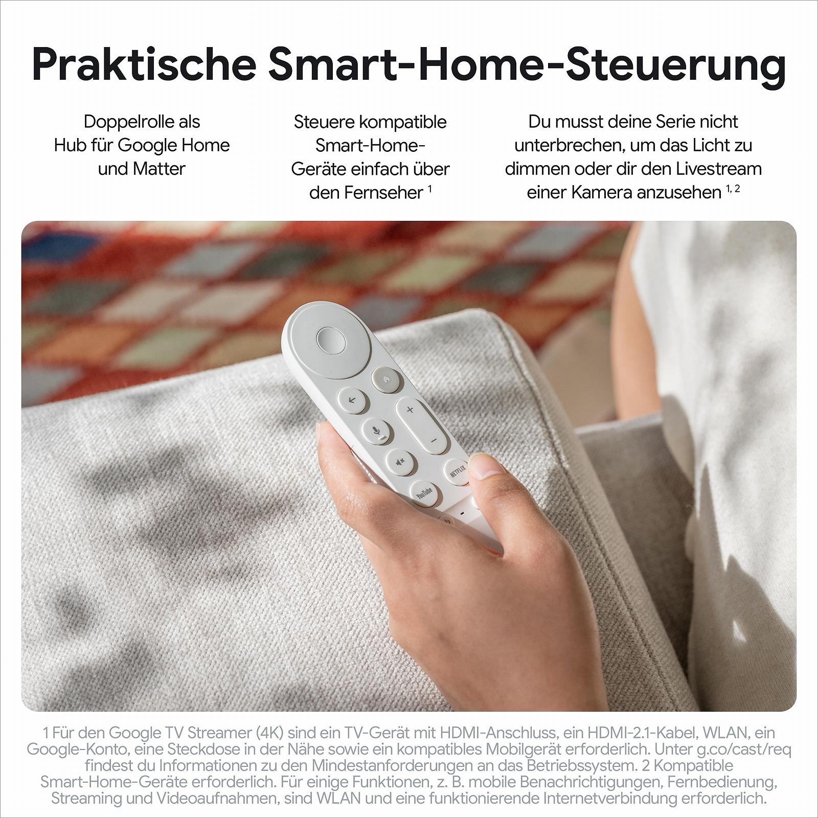 Медіаплеєр Стример Google TV 4K, 32 ГБ, порцеляновий, фото №8