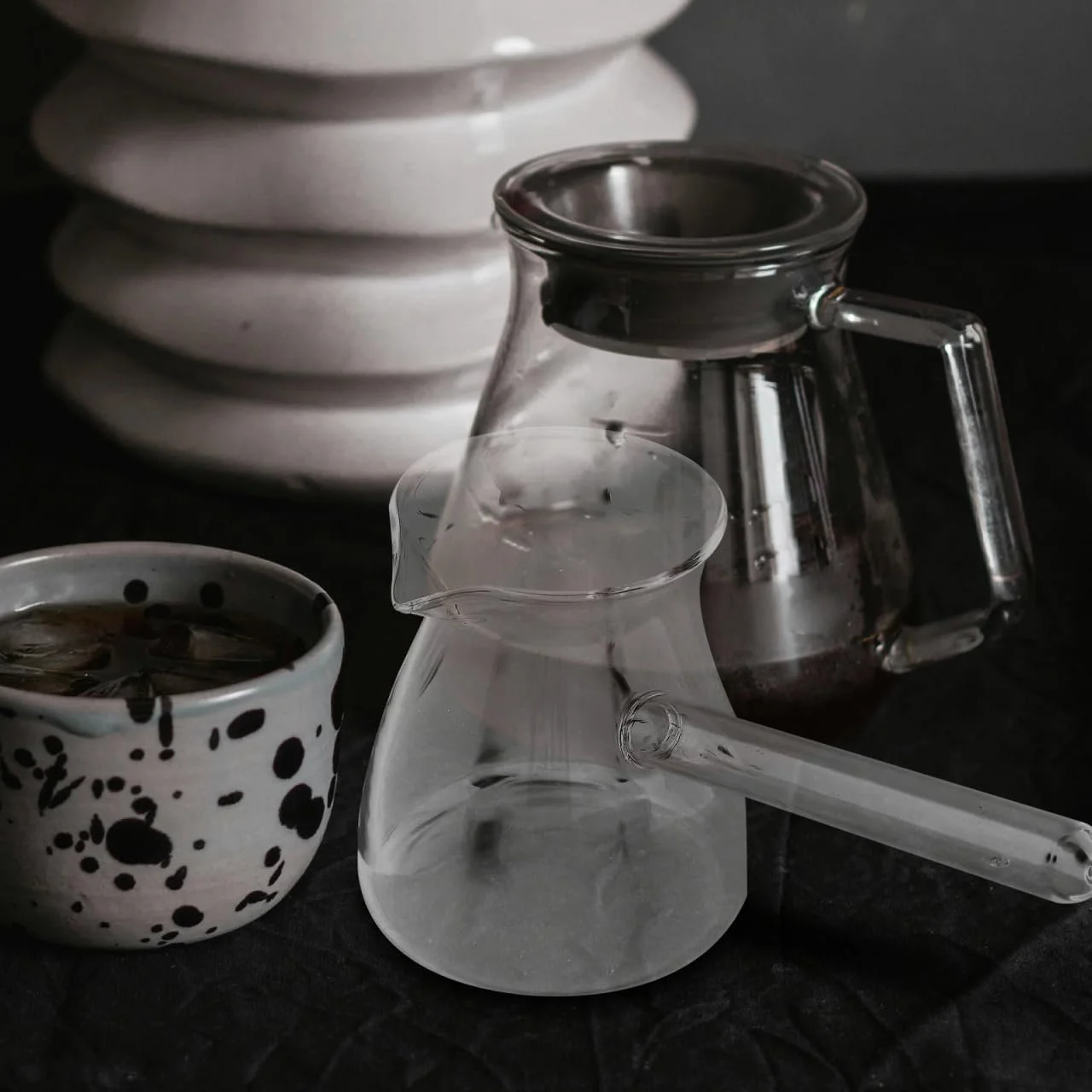 Турка стеклянная IMIKEYA 650 мл прозрачная с боковой ручкой, фото №6