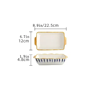 Форма для запікання керамічна прямокутна з ручками (C) synthetic.ua - Фото 1