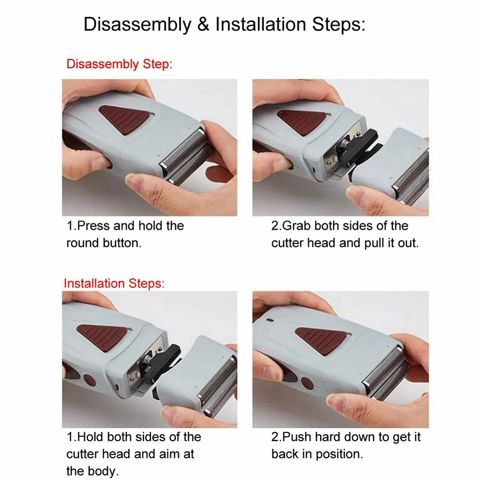 Електробритва для чоловіків Безпровідна Тиха Подвійна головка, фото №5