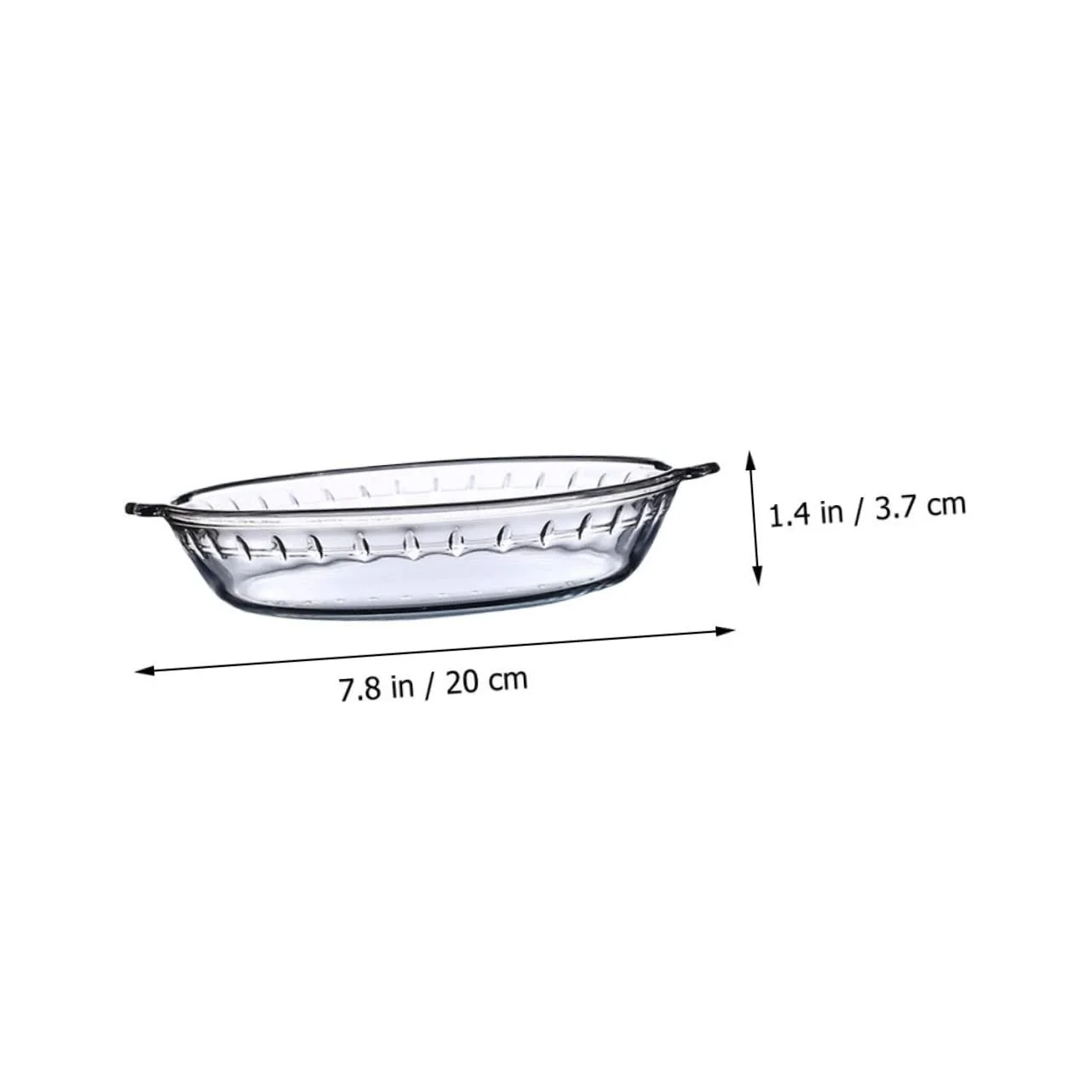 Противень форма для запекания Garneck Термостойкое стекло круглая прозрачная, фото №2