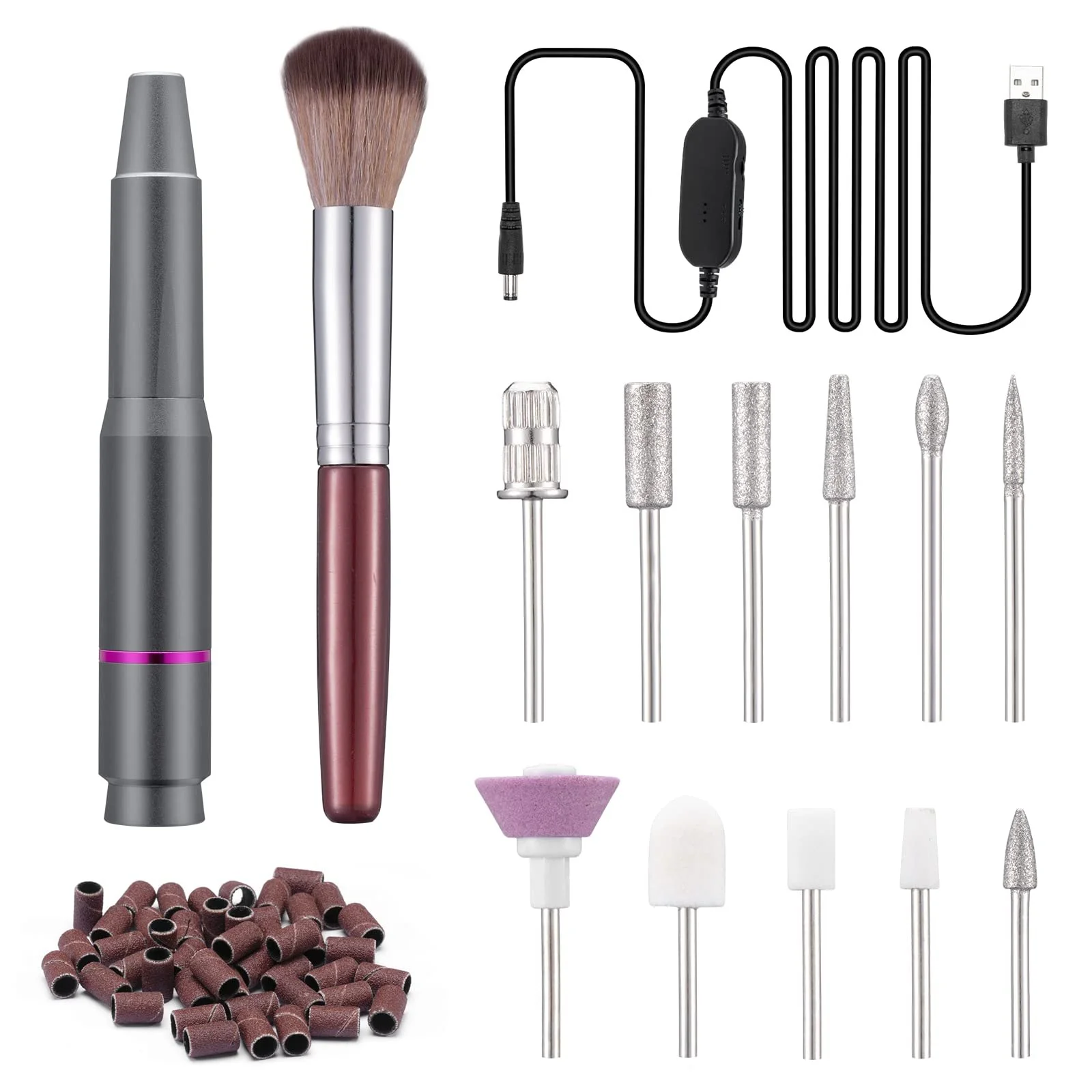 Електричний набір для манікюру та педикюру BillyBath Professional 25000RPM 12 в 1 з регульованою швидкістю, фото №1